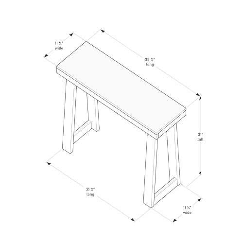 Plank+Beam Solid Wood Console Table for Entryway Decor