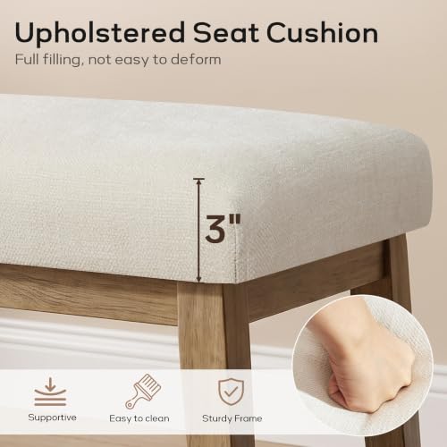 Upholstered Entryway Shoe Bench for Bedroom & Hallway