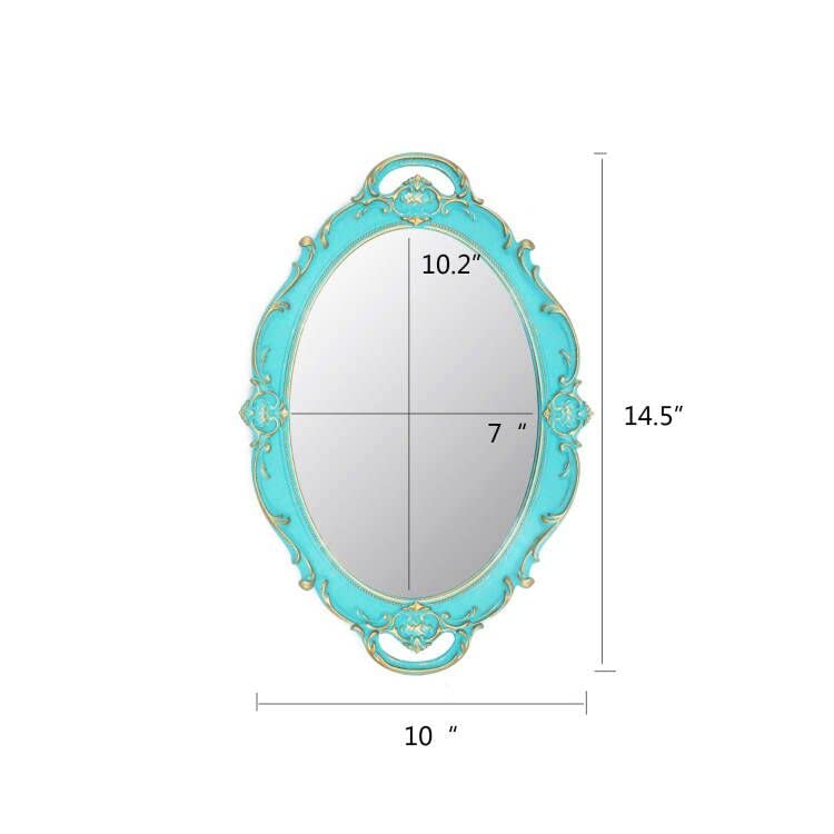 Eaoundm 14.5 x 10-Inch Vintage Oval Decorative Wall Mirror