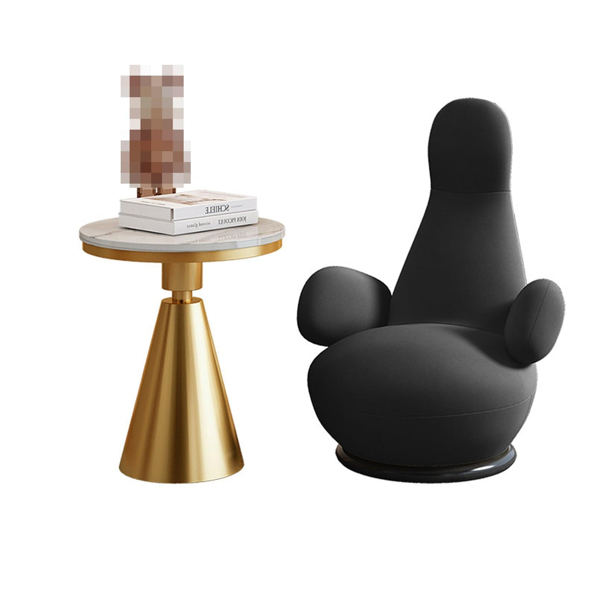 JOSOGO 360° Swivel Velvet Upholstered Accent Chair