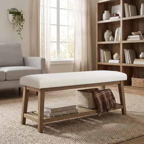 Upholstered Entryway Shoe Bench for Bedroom & Hallway