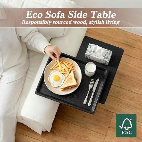 Faesun Swivel Side Table for Living Room & Bedroom