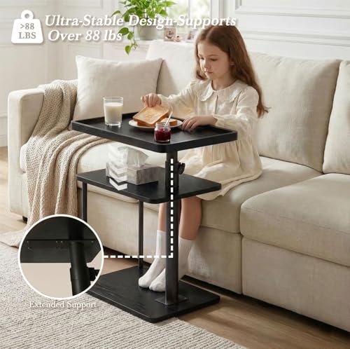 Faesun Swivel Side Table for Living Room & Bedroom
