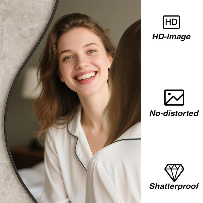 potijo Irregular Asymmetrical Decorative Wall Mirror