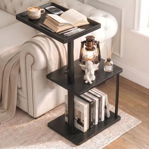Faesun Swivel Side Table for Living Room & Bedroom