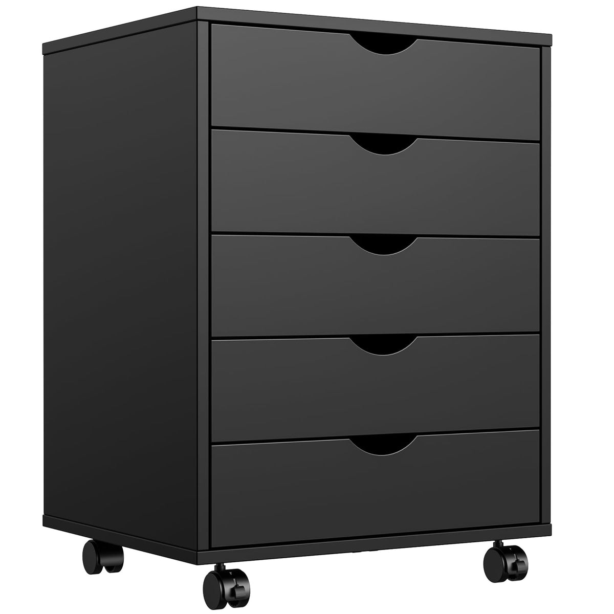Sweetcrispy Wooden Drawer Storage Chest with Wheels