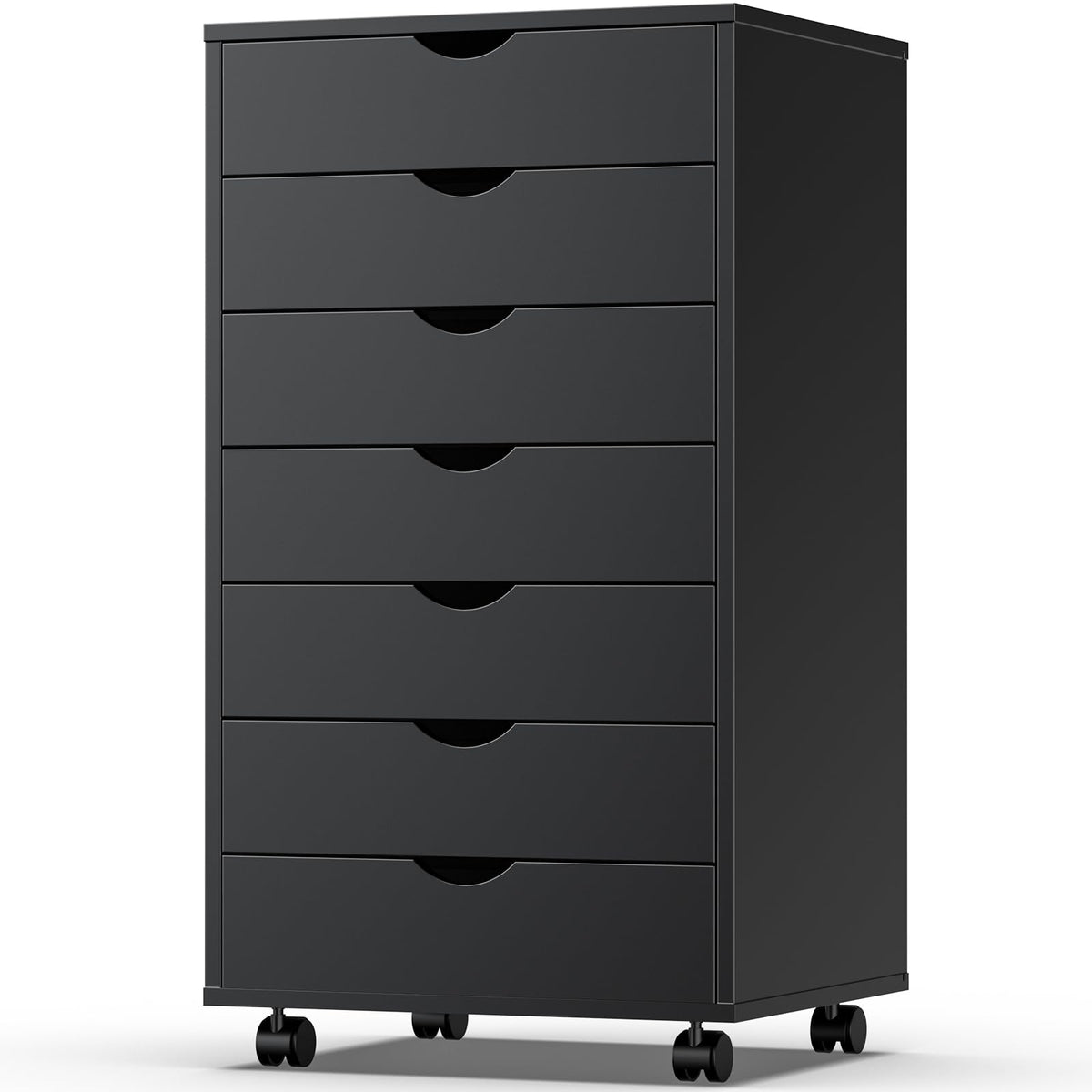 Sweetcrispy Wooden Drawer Storage Chest with Wheels