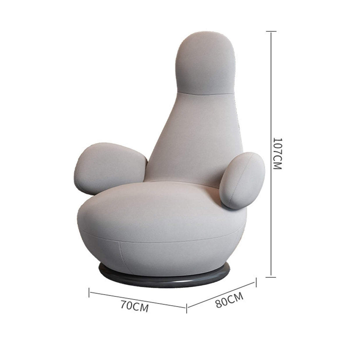 JOSOGO 360° Swivel Velvet Upholstered Accent Chair