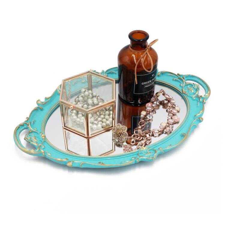 Eaoundm 14.5 x 10-Inch Vintage Oval Decorative Wall Mirror