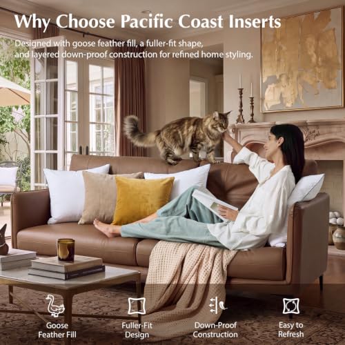 Pacific Coast Goose Feather Decorative Pillow Inserts