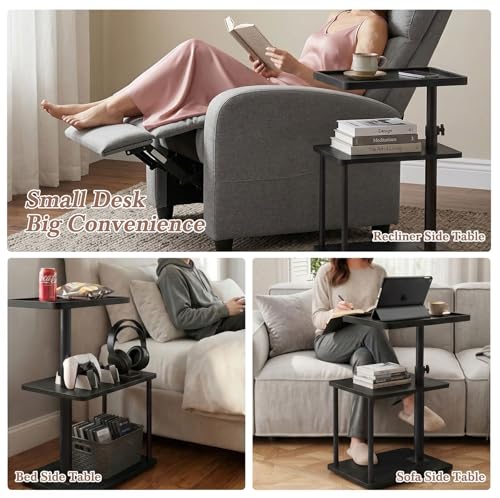 Faesun Swivel Side Table for Living Room & Bedroom