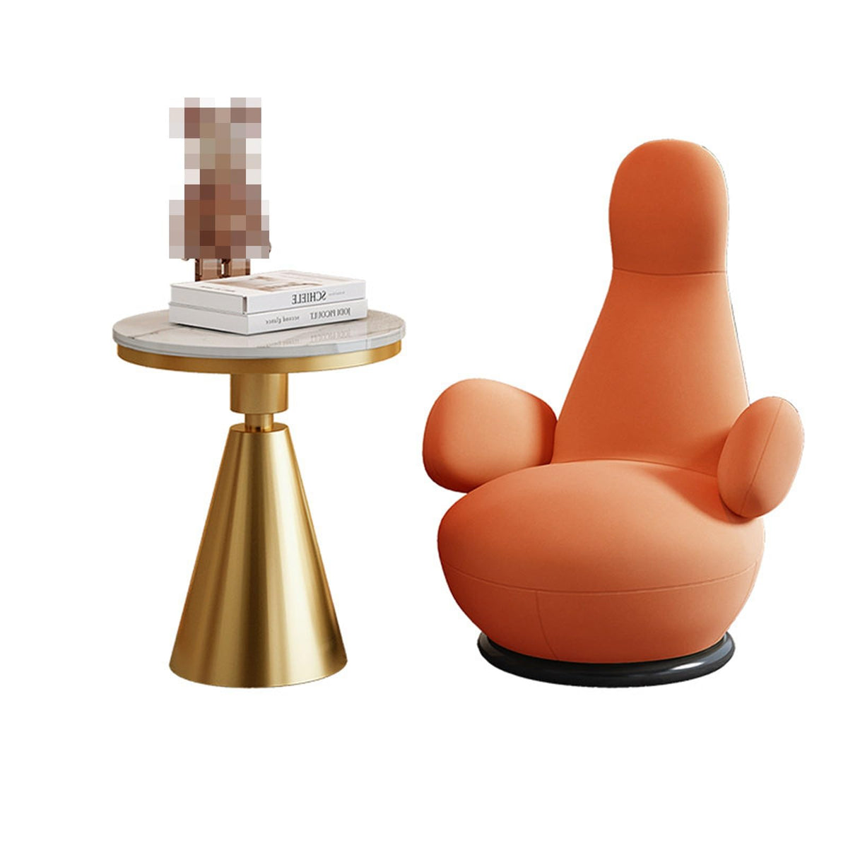 JOSOGO 360° Swivel Velvet Upholstered Accent Chair