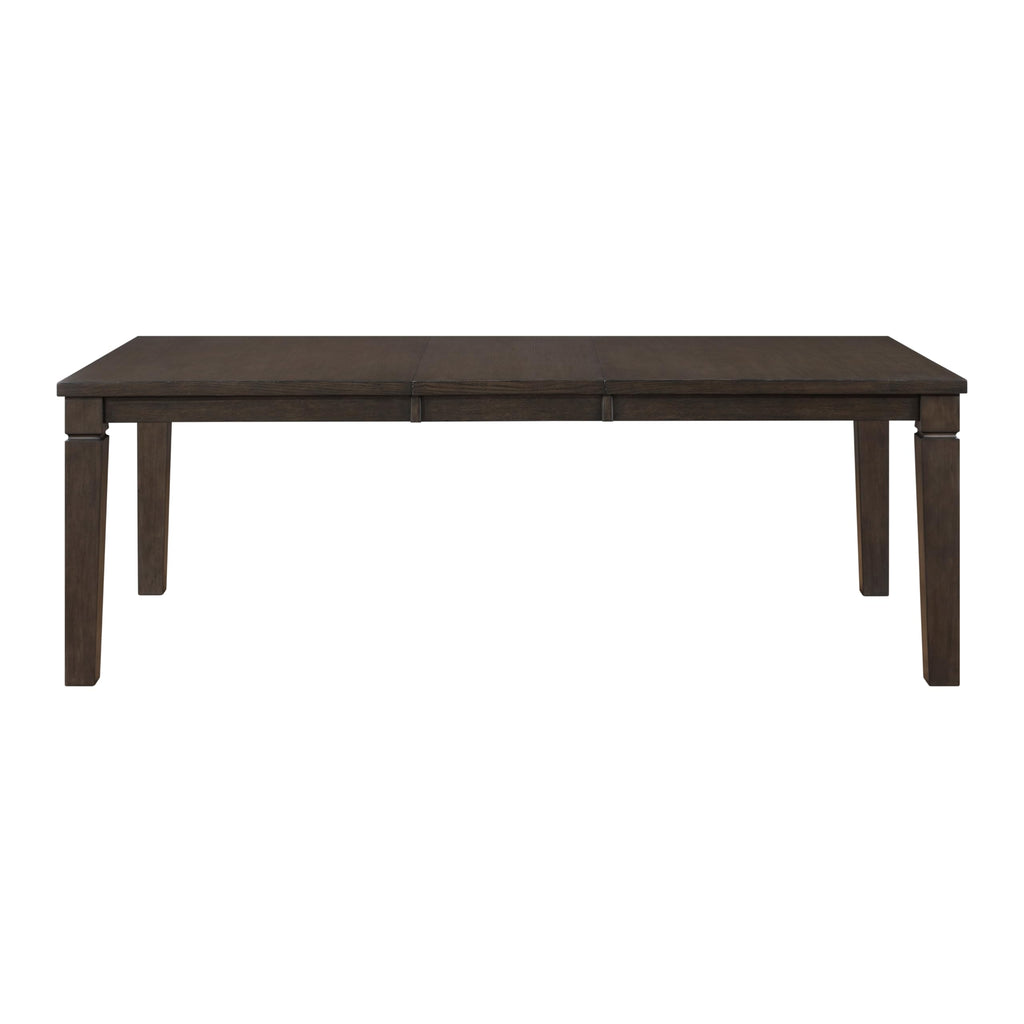 6pc Dining Set Dark Espresso Table with Extension Leaf Bench Chairs Comfortable Seats Wooden Dining Furniture