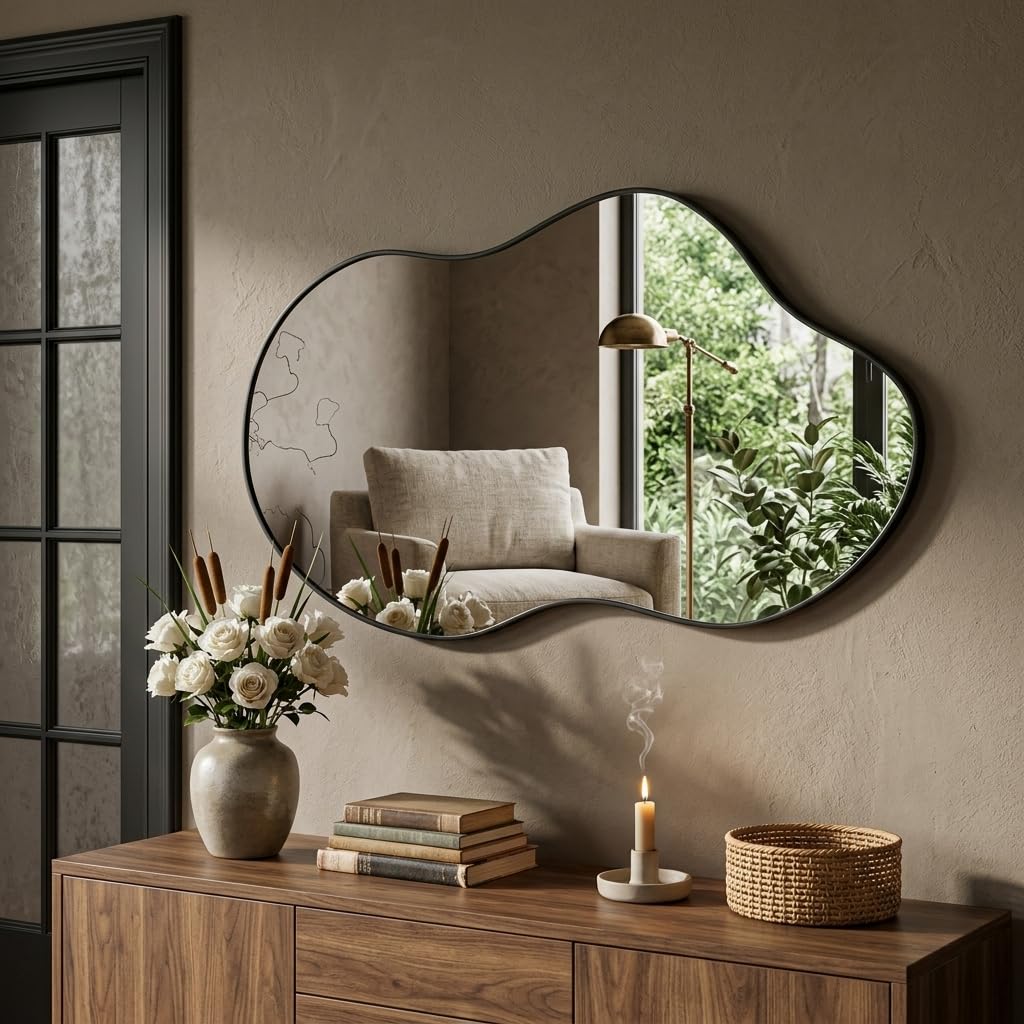 potijo Irregular Asymmetrical Decorative Wall Mirror