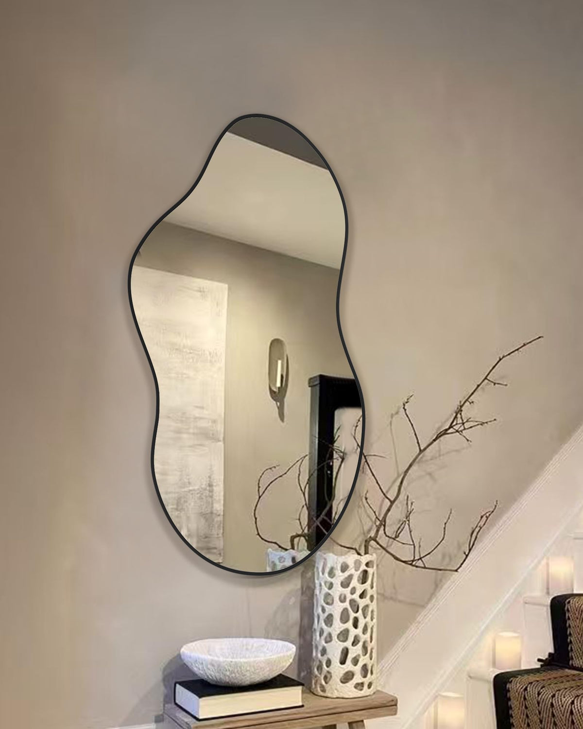 potijo Irregular Asymmetrical Decorative Wall Mirror