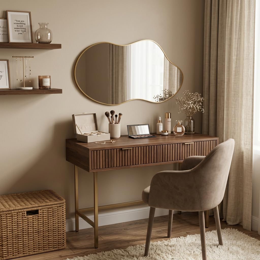potijo Irregular Asymmetrical Decorative Wall Mirror