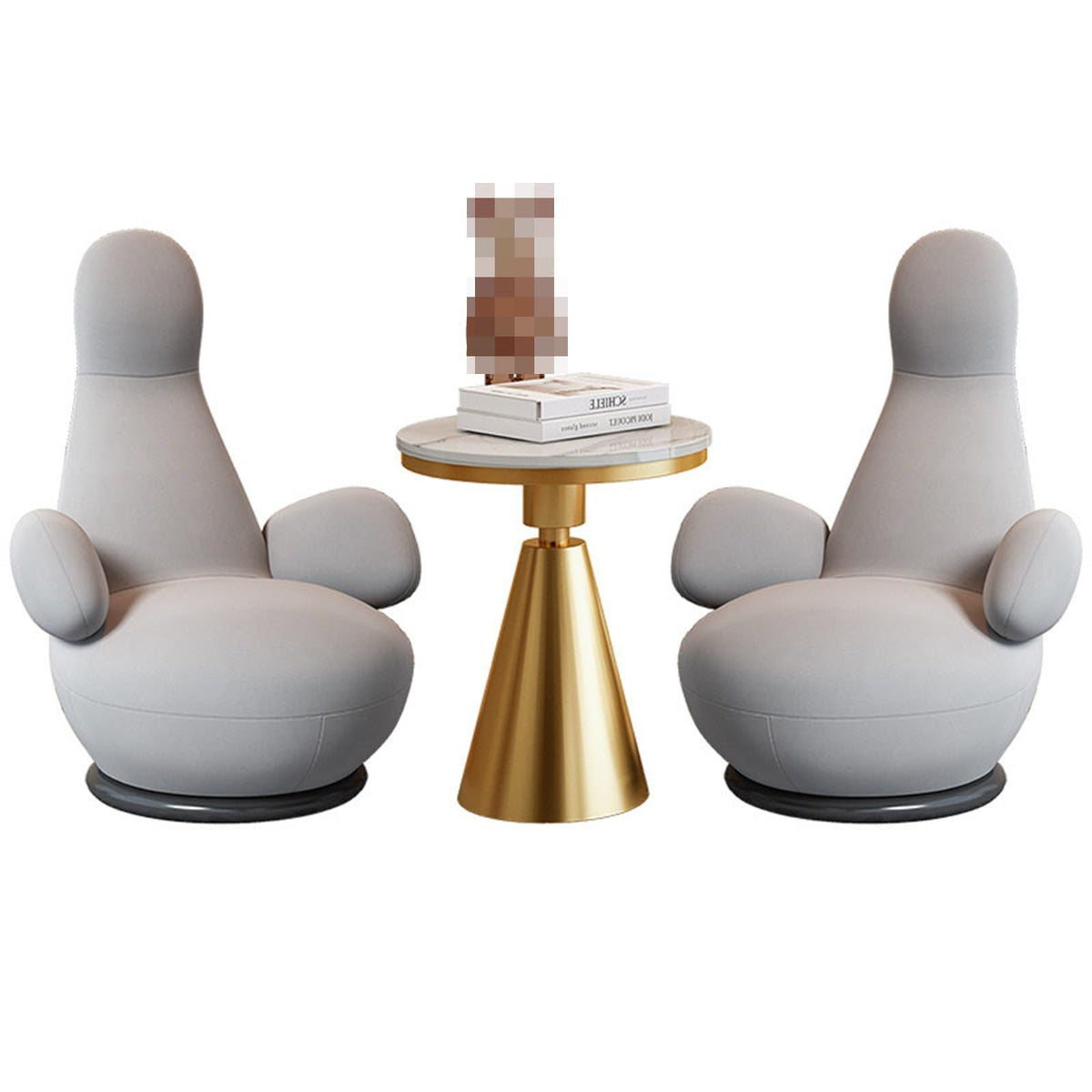 JOSOGO 360° Swivel Velvet Upholstered Accent Chair