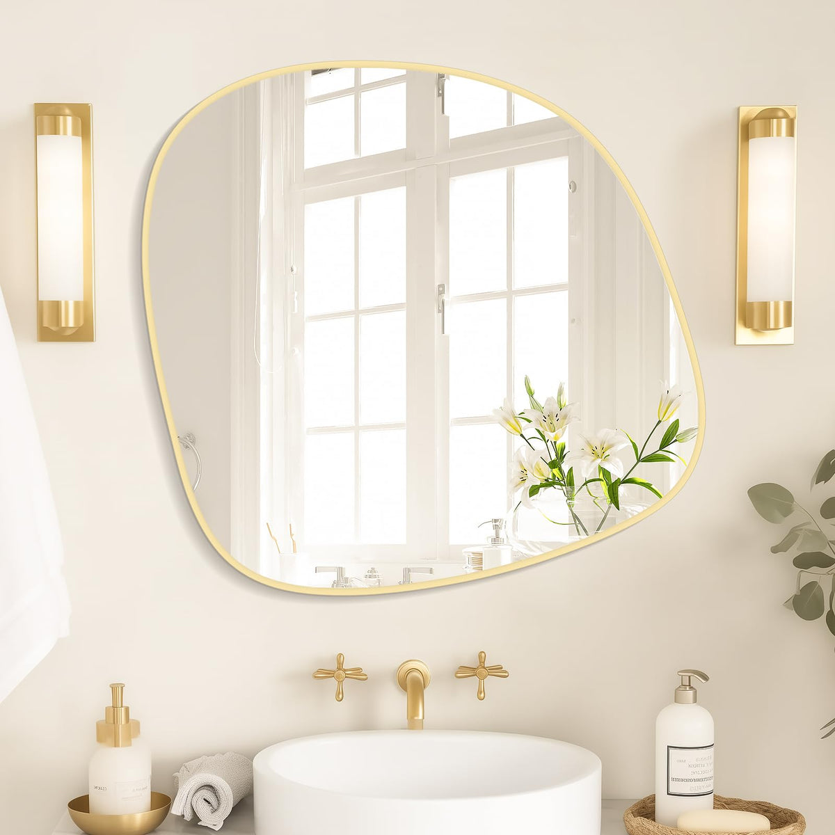 WallBeyond Cobblestone Decorative Wall Mirror