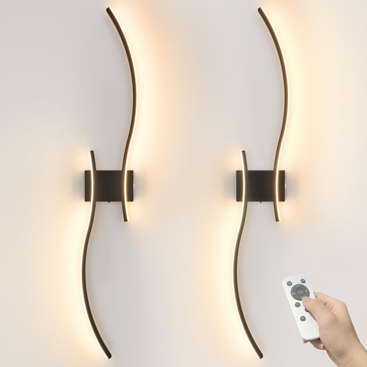 VOLISUN Rechargeable Dimmable Wall Sconces, Set of 2