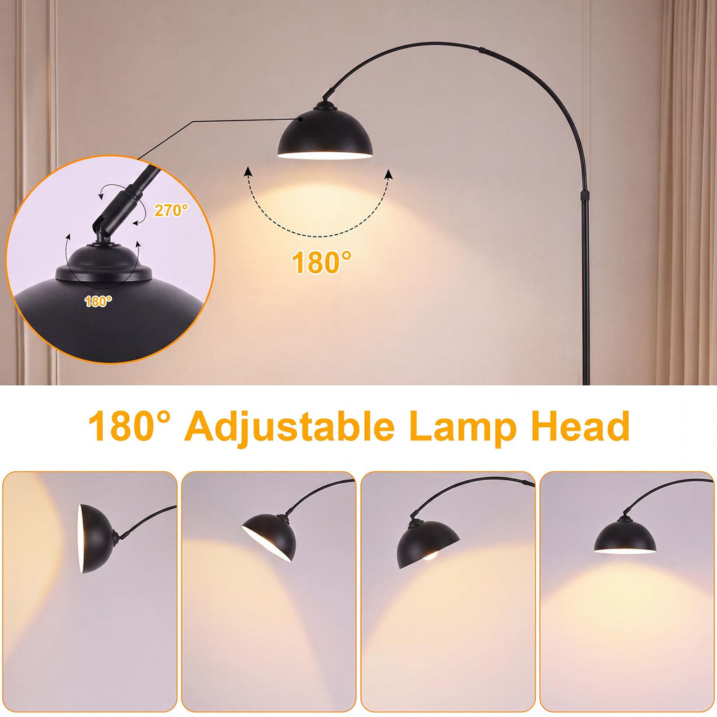 Arc Floor Lamp with Table,E26 Bulb Included