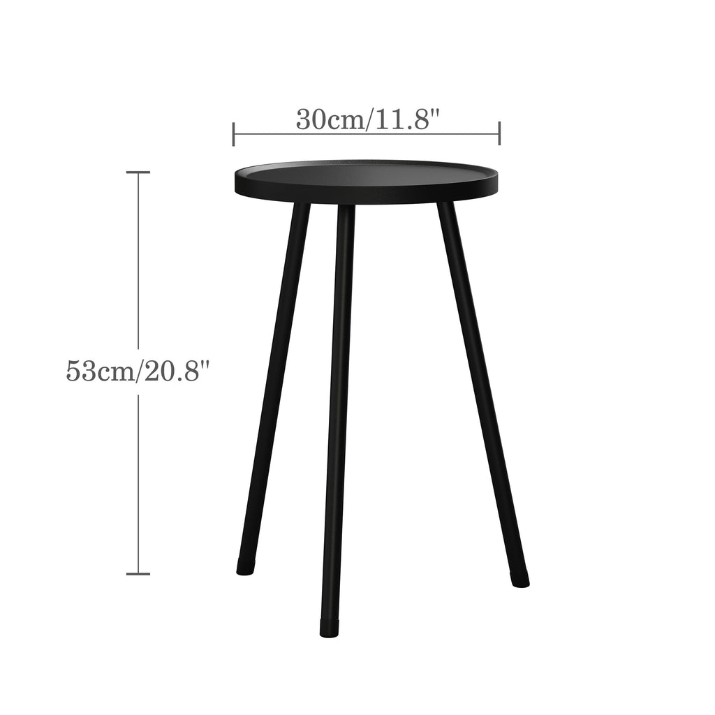 YAUKTAK Mini Round Side Table for Small Living Spaces