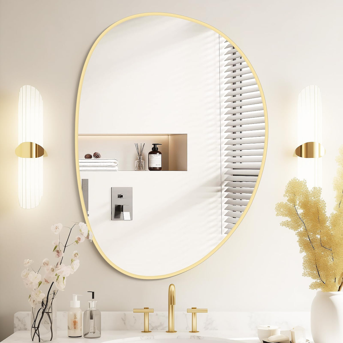WallBeyond Cobblestone Decorative Wall Mirror