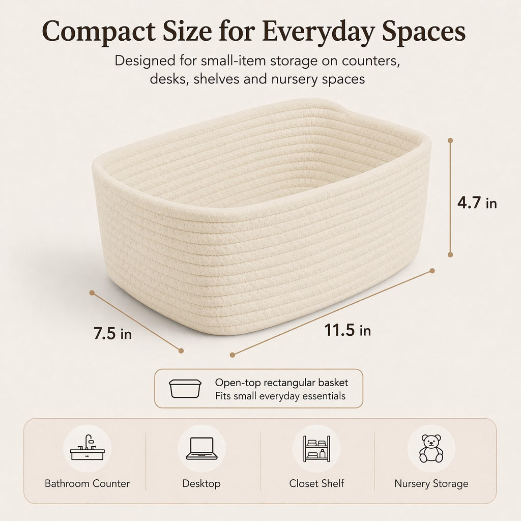 Zenlyzoo Small Storage Baskets for Home Organization