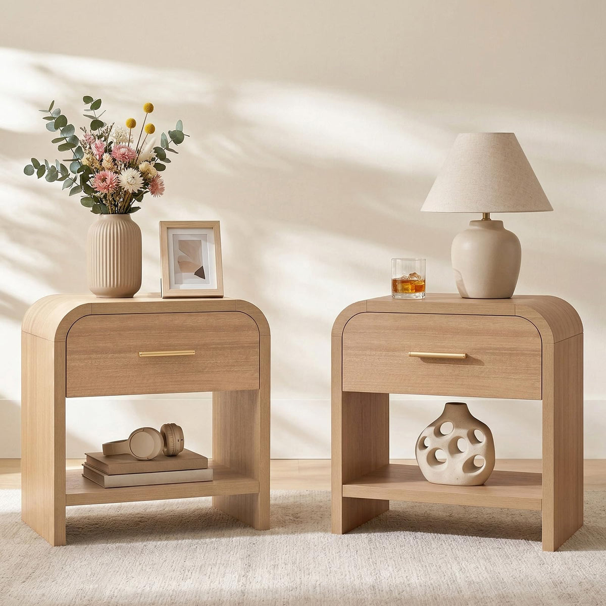 EliteSet Modern Nightstand for Bedroom & Living Room