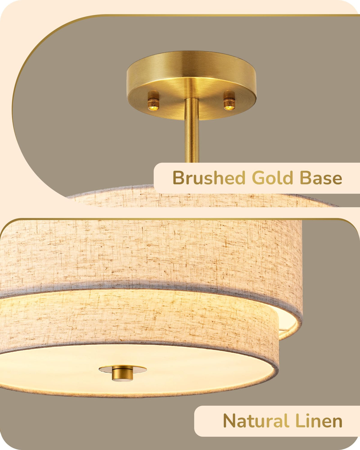 EDISHINE HFCL13CDE Ceiling Light Fixture for Home Lighting