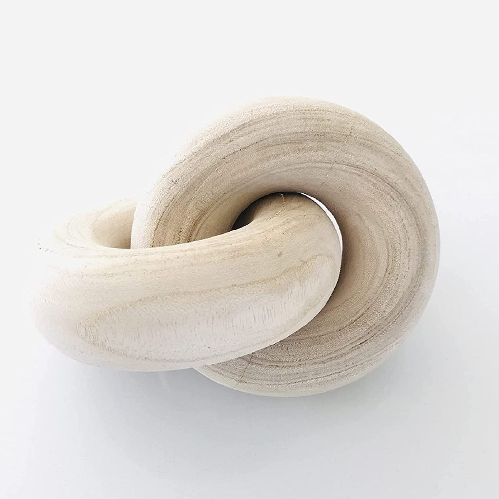 Rool Wooden Knot Chain Link Decor for Shelves & Coffee Tables