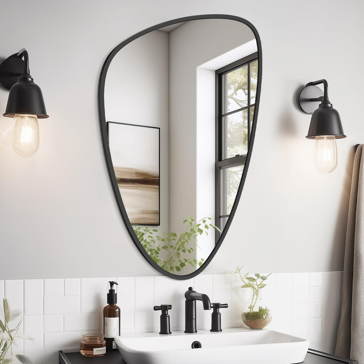 WallBeyond Cobblestone Decorative Wall Mirror