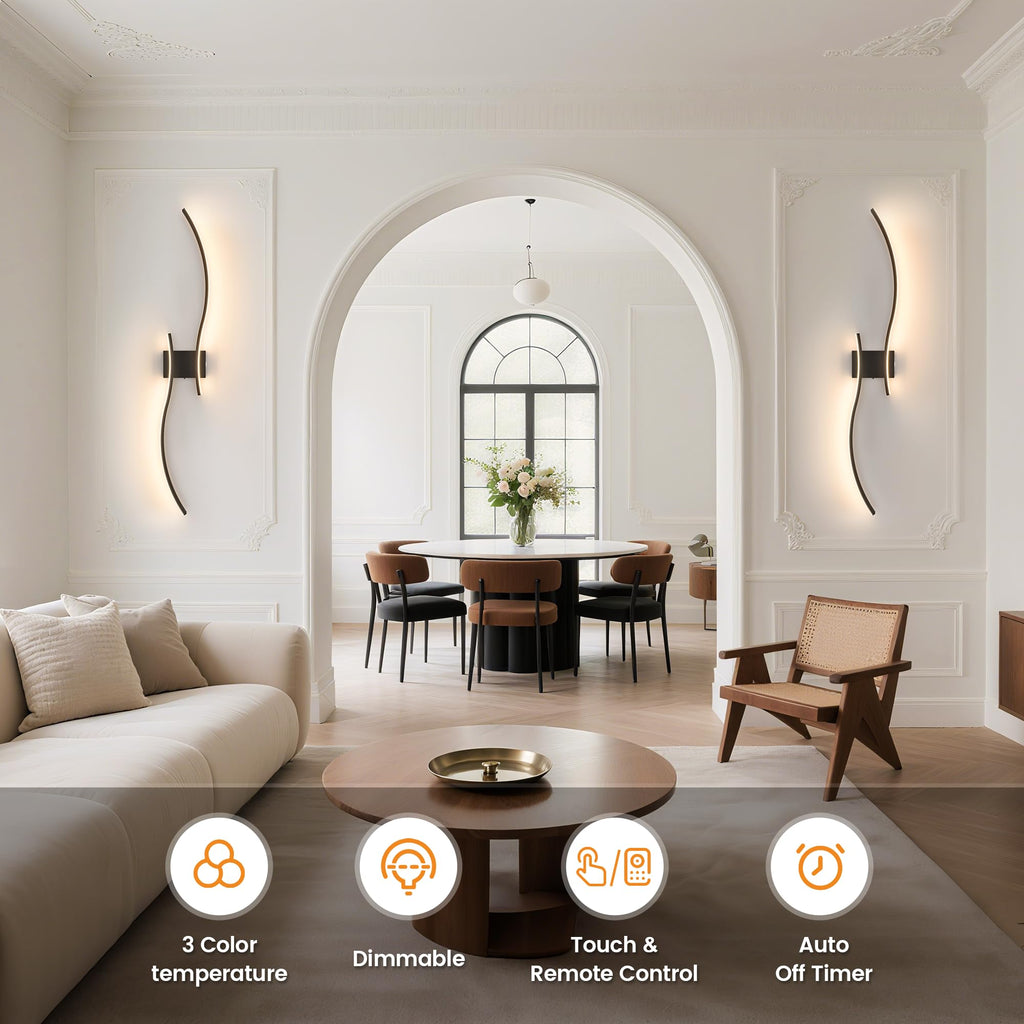 VOLISUN Rechargeable Dimmable Wall Sconces, Set of 2