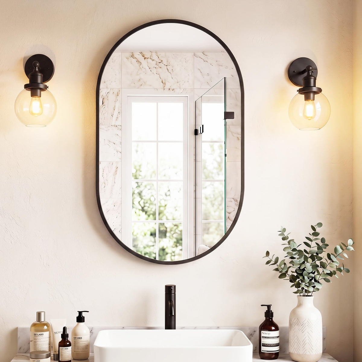 Sweetcrispy Decorative Bathroom Wall Mirror for Home Decor