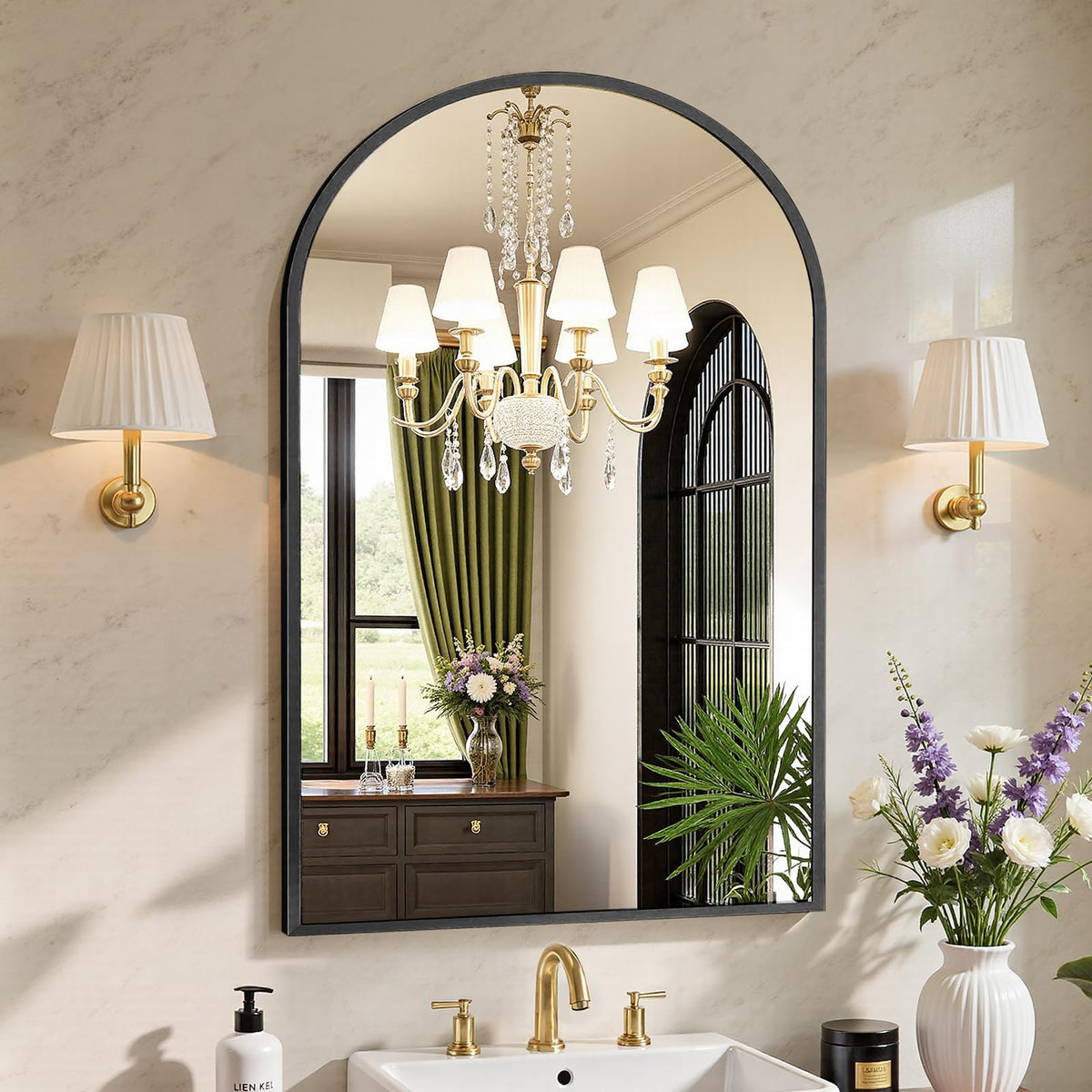 Sweetcrispy Decorative Bathroom Wall Mirror for Home Decor