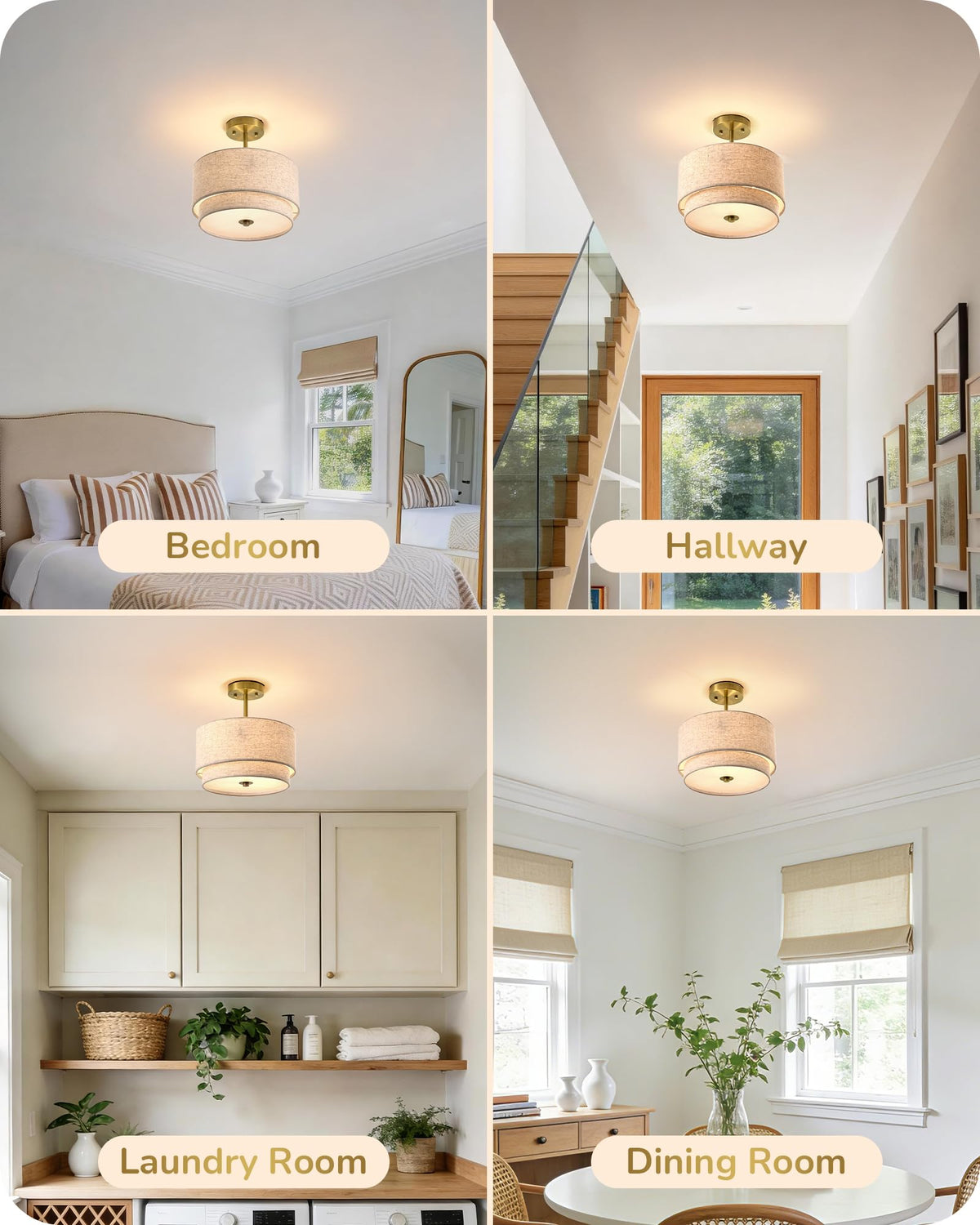 EDISHINE HFCL13CDE Ceiling Light Fixture for Home Lighting