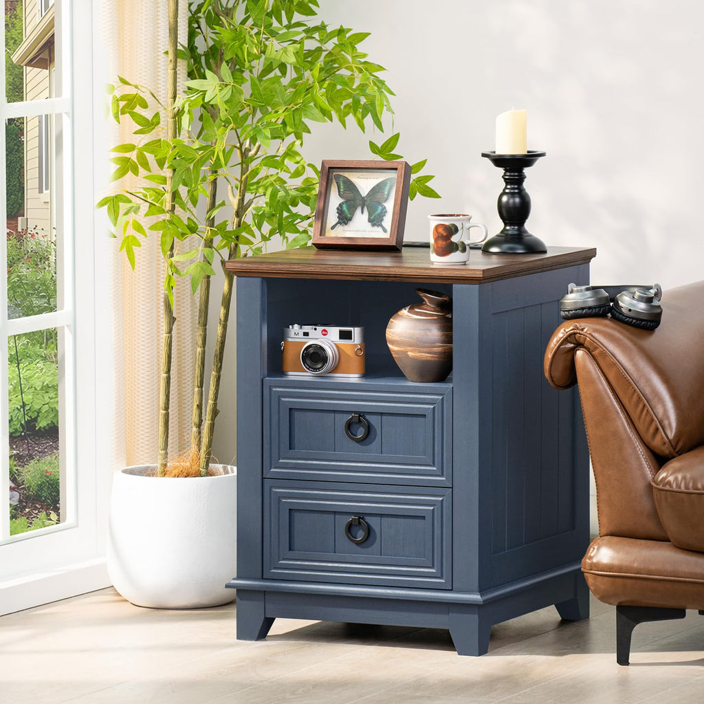 Joaxswe Nightstands with Drawers for Bedroom & Living Room