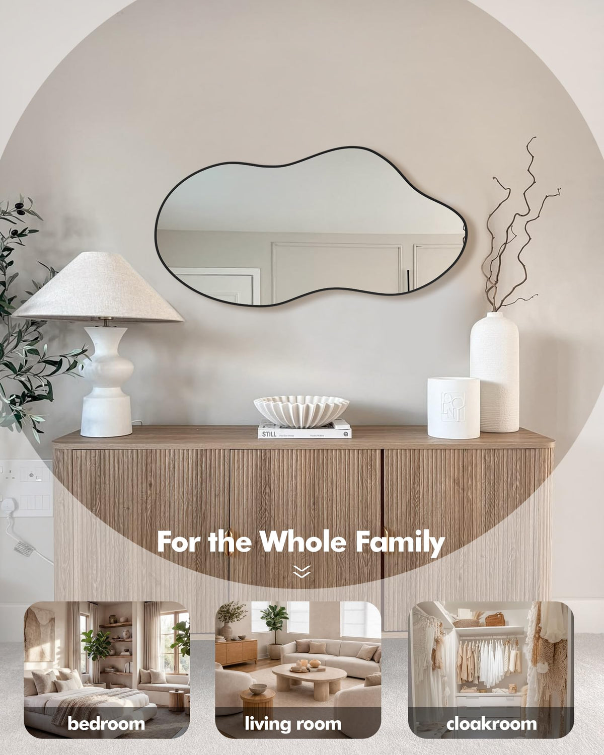 potijo Irregular Asymmetrical Decorative Wall Mirror