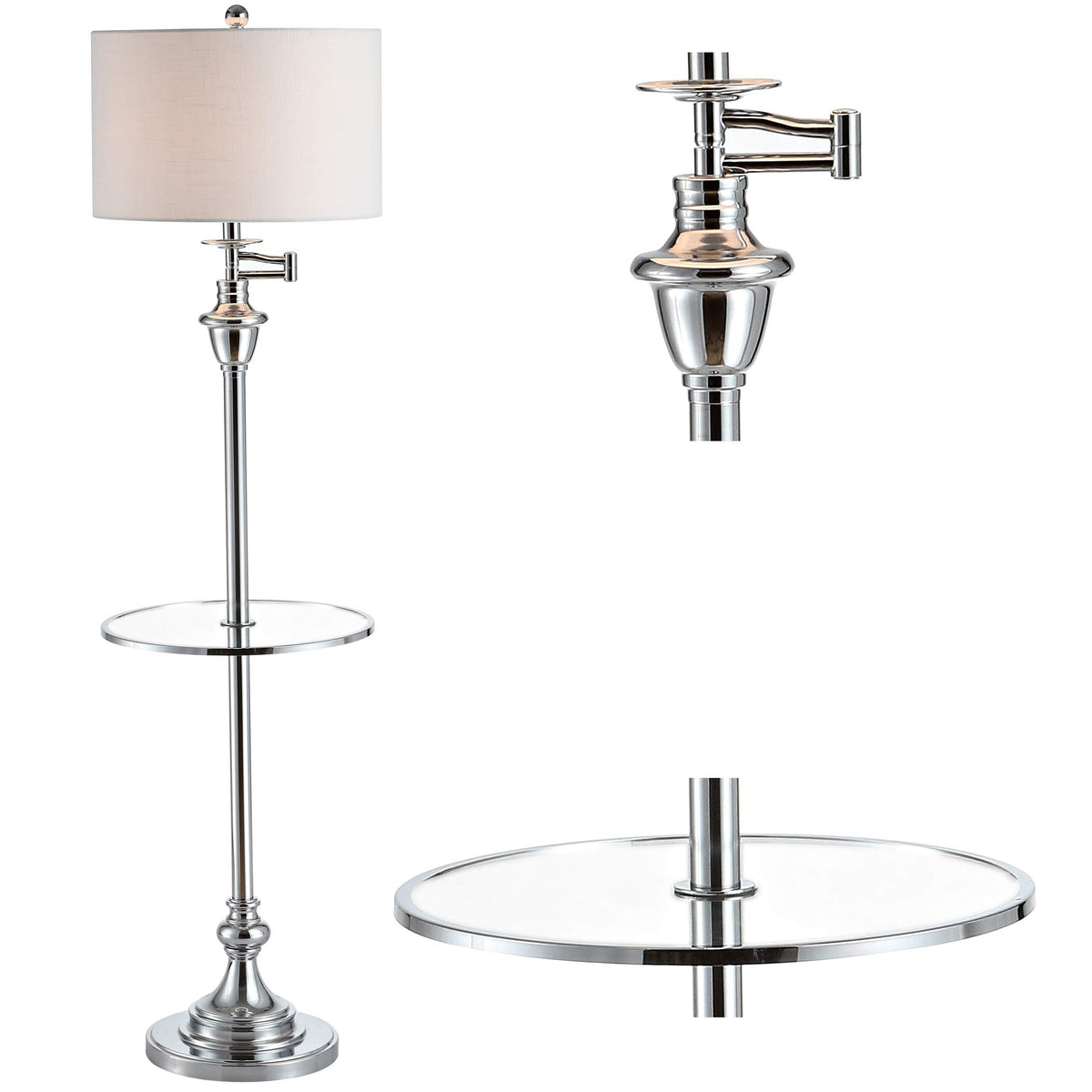 JONATHAN Y Metal & Glass LED Table and Floor Lamps