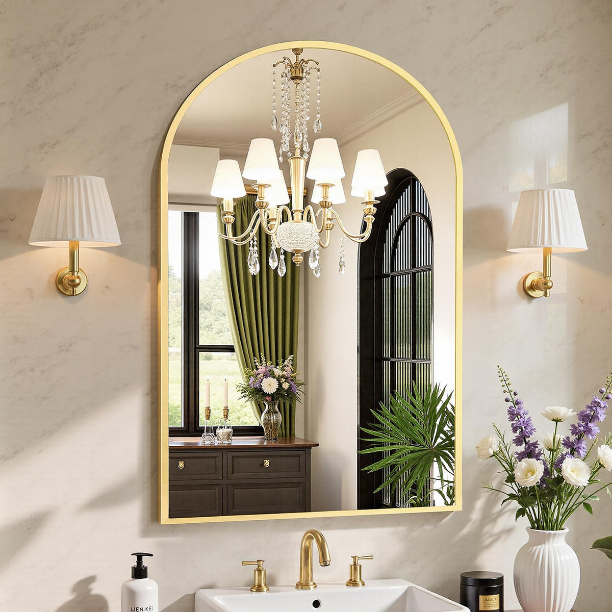 Sweetcrispy Decorative Bathroom Wall Mirror for Home Decor