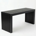 SWEVEN Modern Bamboo Wood Storage Bench for Entryway