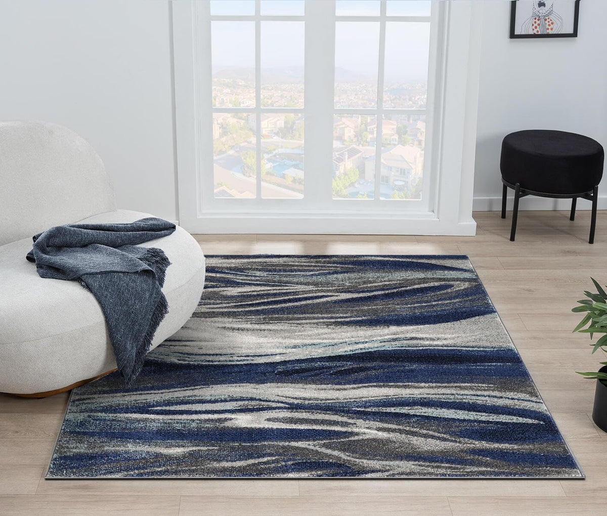 Keen Home Design 8x10 Non-Shedding Abstract Area Rug