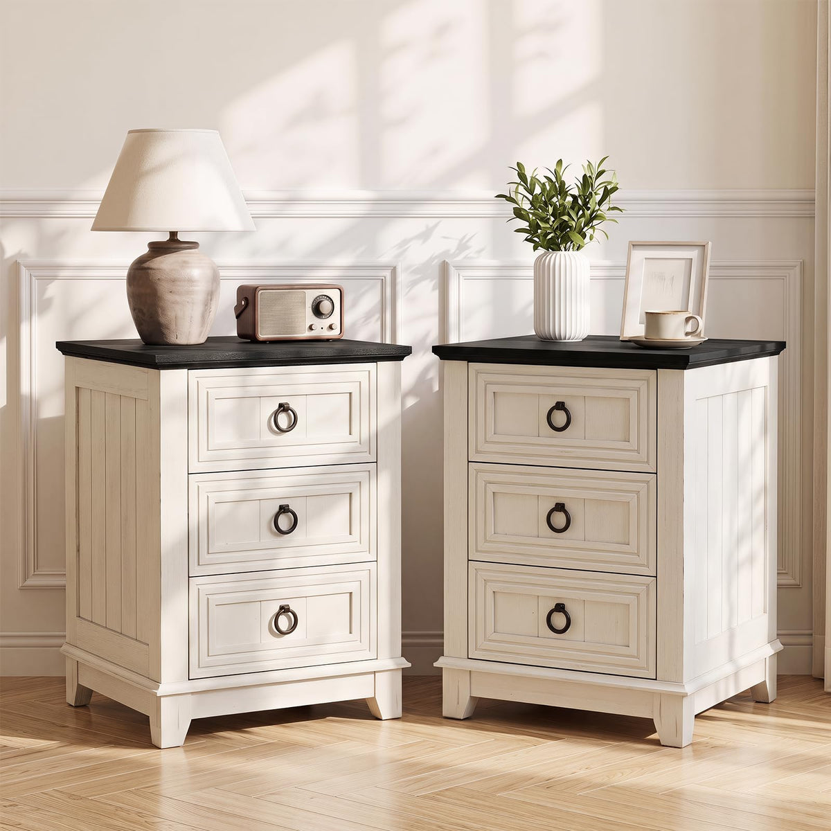 Joaxswe Nightstands with Drawers for Bedroom & Living Room
