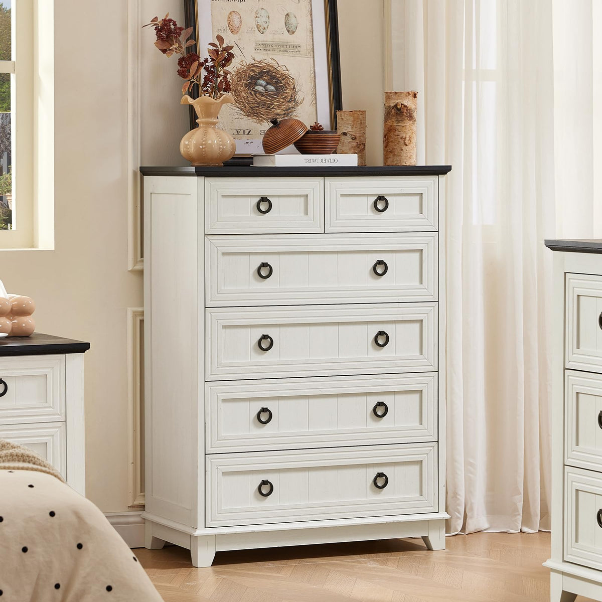 Joaxswe Nightstands with Drawers for Bedroom & Living Room