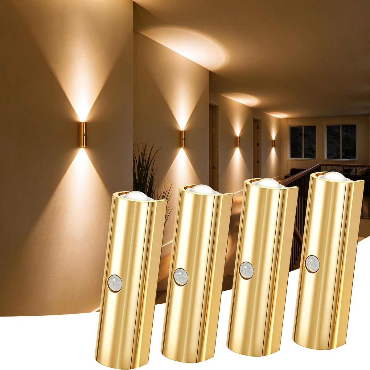 DEXULESA Rechargeable Motion Sensor Magnetic Wall Sconce