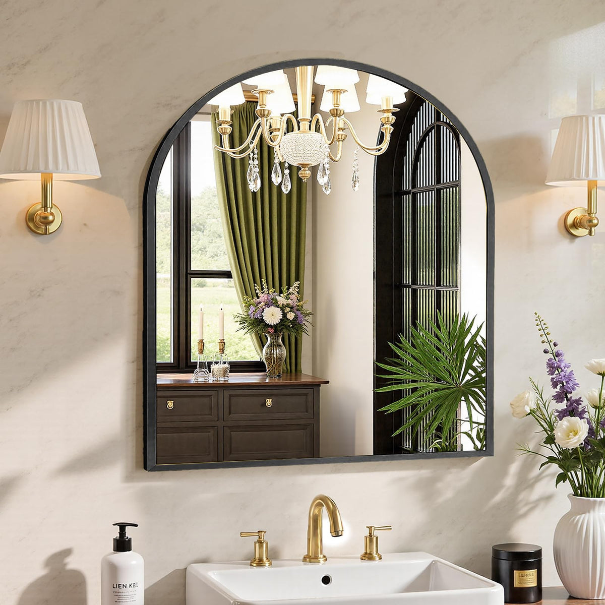 Sweetcrispy Decorative Bathroom Wall Mirror for Home Decor