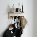 XAOMLP Wooden Wall-Mounted Coat Rack with Hooks