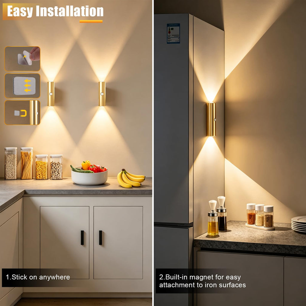 DEXULESA Rechargeable Motion Sensor Magnetic Wall Sconce
