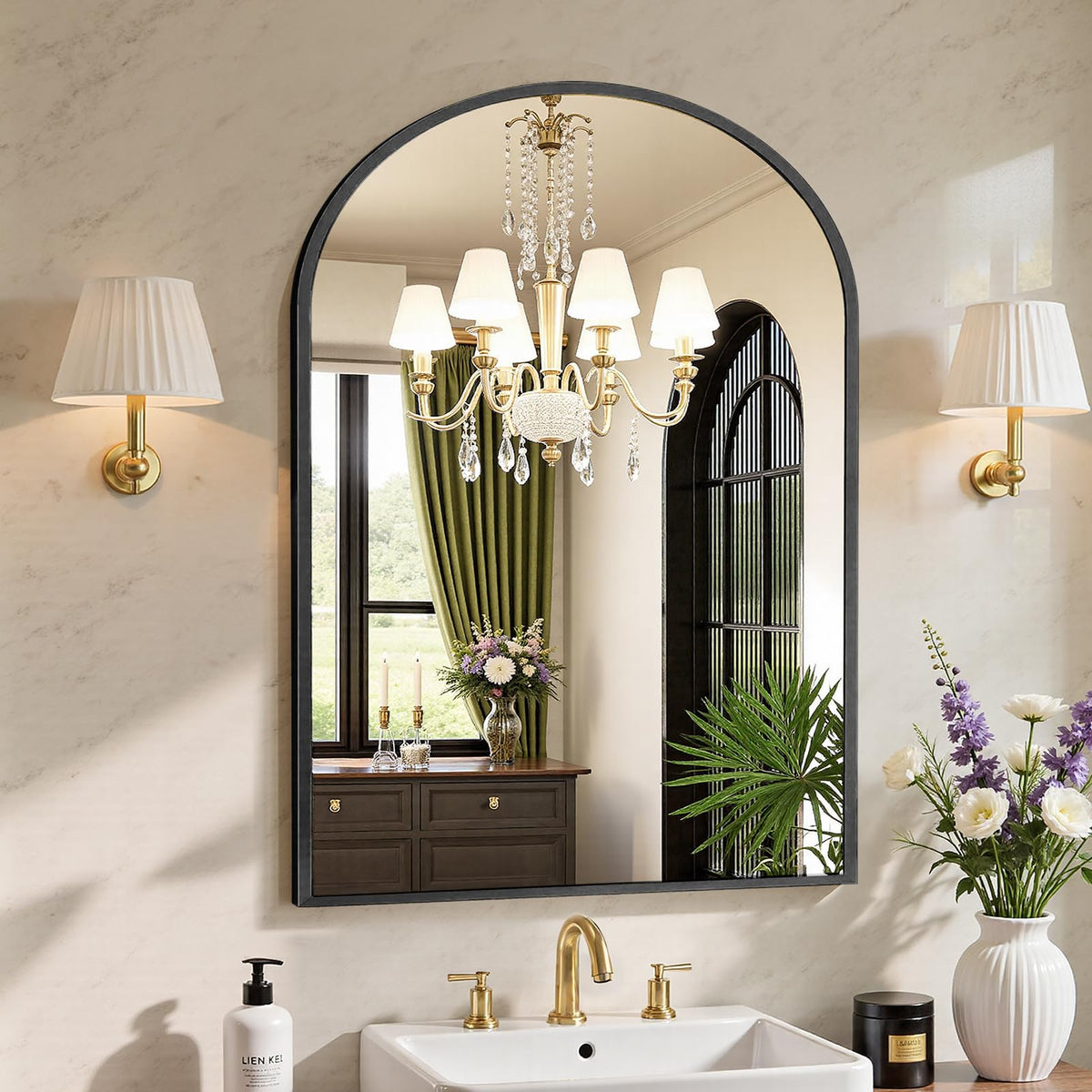 Sweetcrispy Decorative Bathroom Wall Mirror for Home Decor