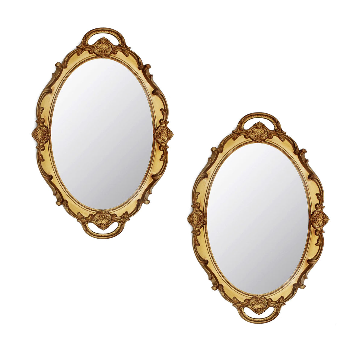 Eaoundm 14.5 x 10-Inch Vintage Oval Decorative Wall Mirror