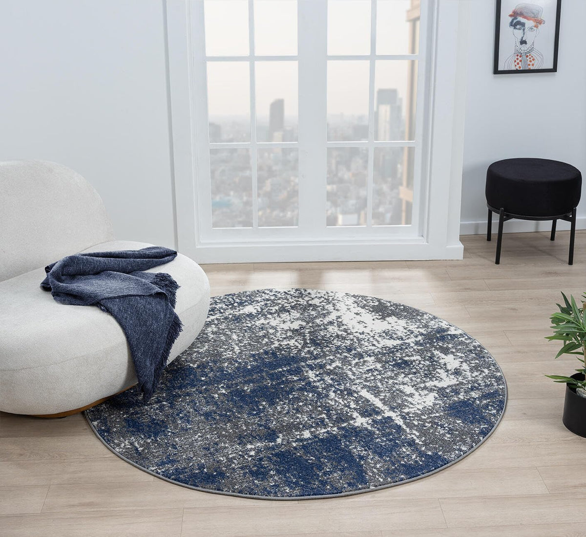 Keen Home Design 8x10 Non-Shedding Abstract Area Rug